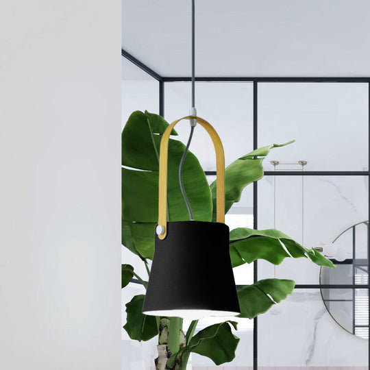 Industrial Cone Shade Pendant Lamp With 1 Bulb - Stylish Restaurant Lighting In Grey/Black/White