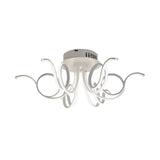 Contemporary Acrylic Octopus Flush Mount Light Fixture 3/6/8 Led Lights For Living Room Ceiling In