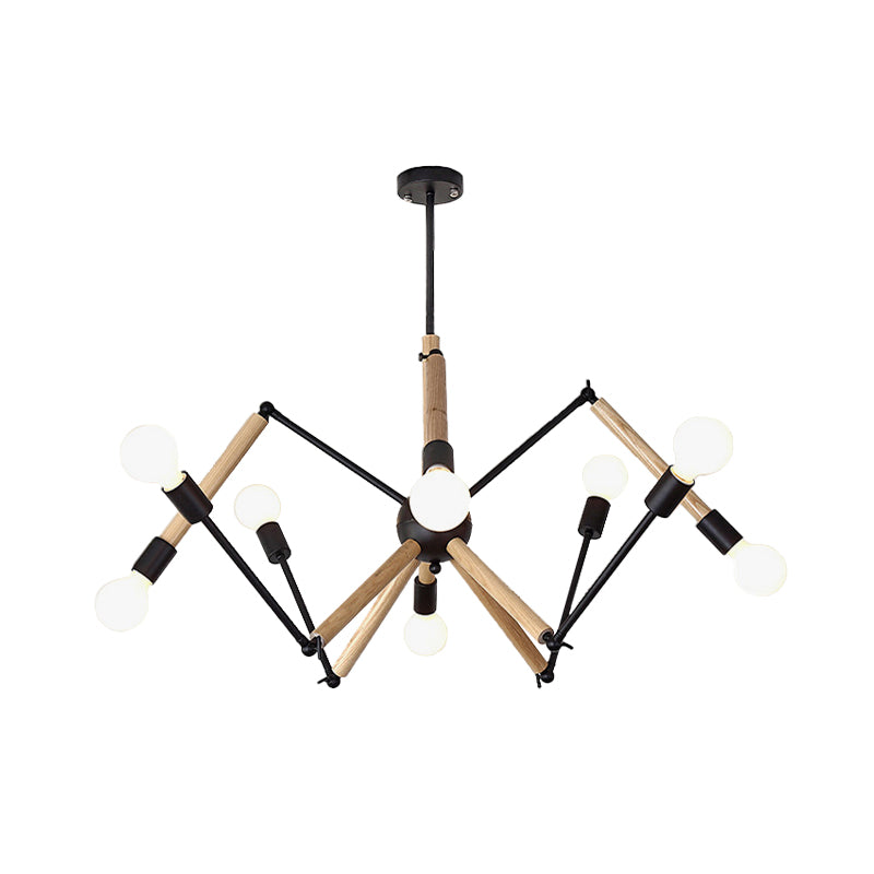 Spider Shape Suspension Light - Contemporary Metal Chandelier For Living Room (8/10/12/16-Head)