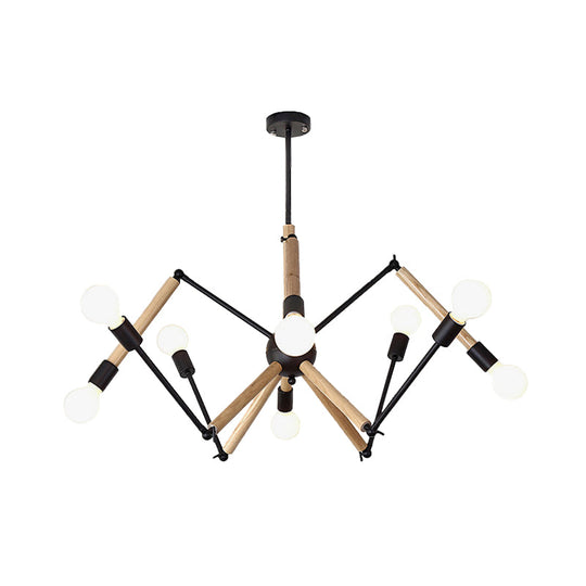 Spider Shape Suspension Light - Contemporary Metal Chandelier For Living Room (8/10/12/16-Head)