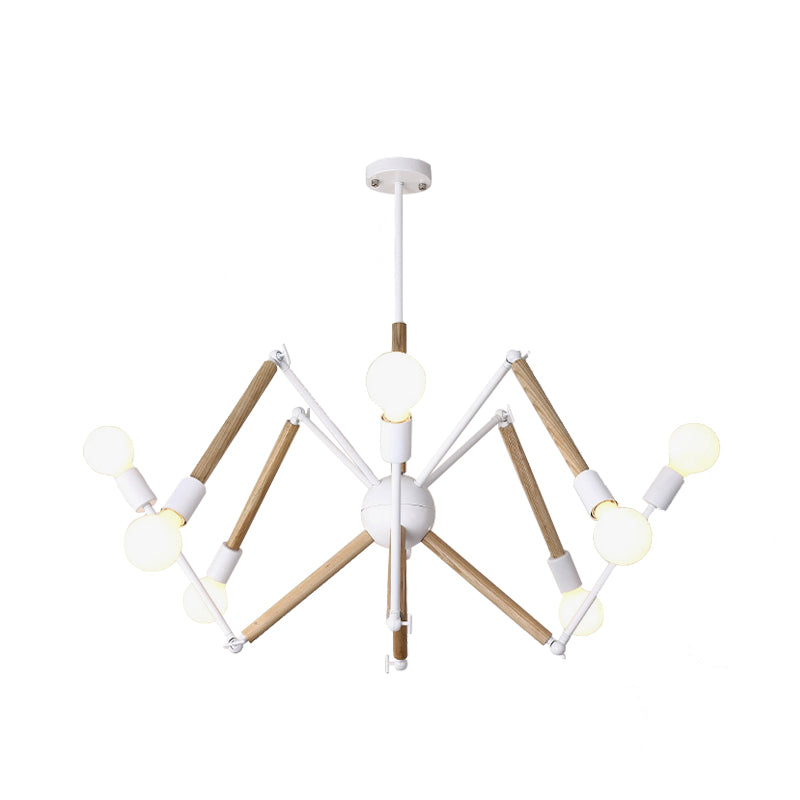 Spider Shape Suspension Light - Contemporary Metal Chandelier For Living Room (8/10/12/16-Head)