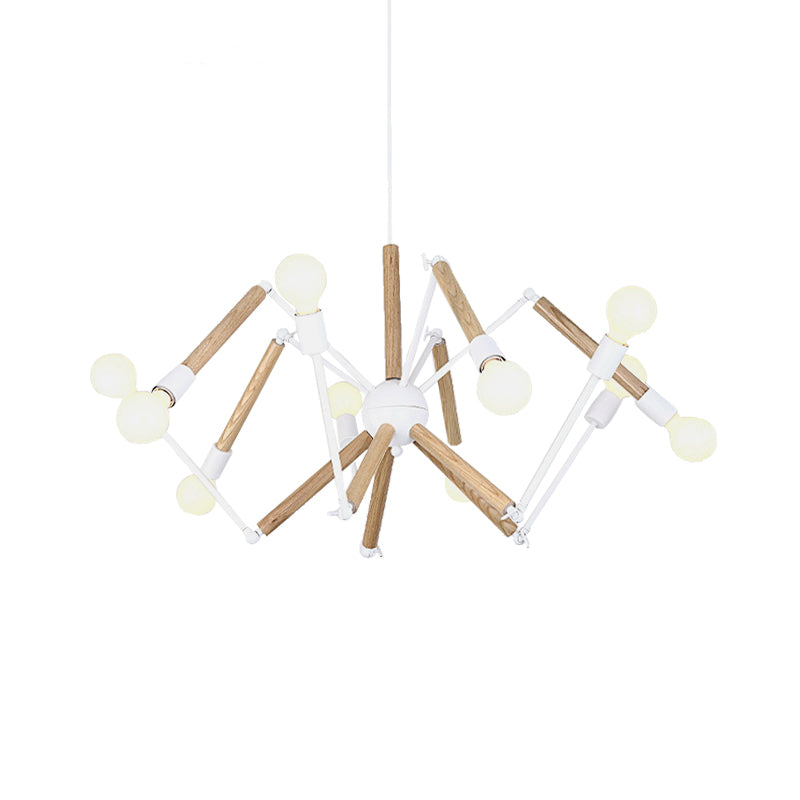 Spider Shape Suspension Light - Contemporary Metal Chandelier For Living Room (8/10/12/16-Head)