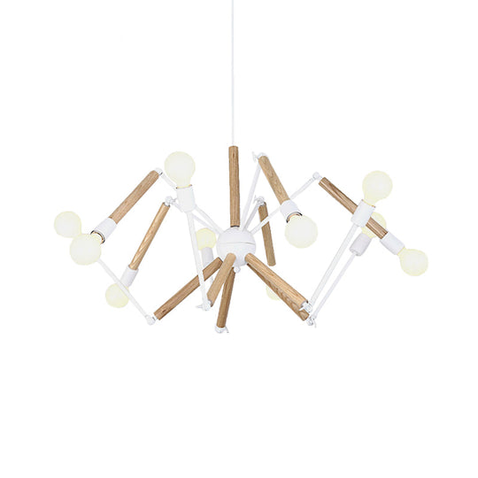 Spider Shape Suspension Light - Contemporary Metal Chandelier For Living Room (8/10/12/16-Head)