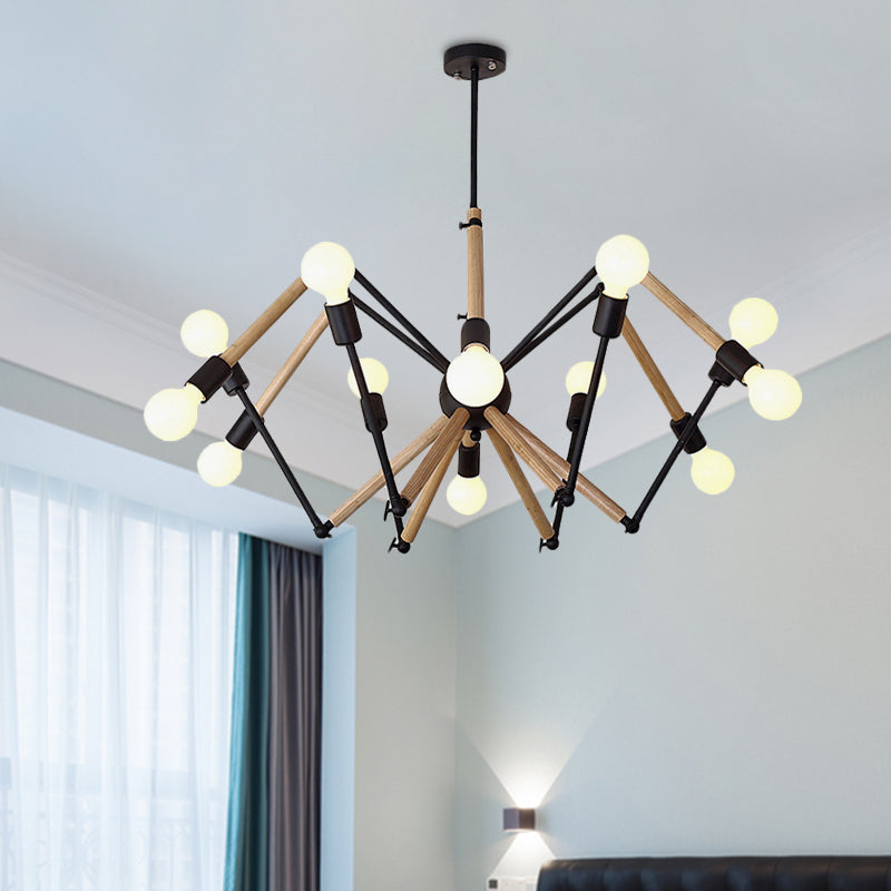 Spider Shape Suspension Light - Contemporary Metal Chandelier For Living Room (8/10/12/16-Head)