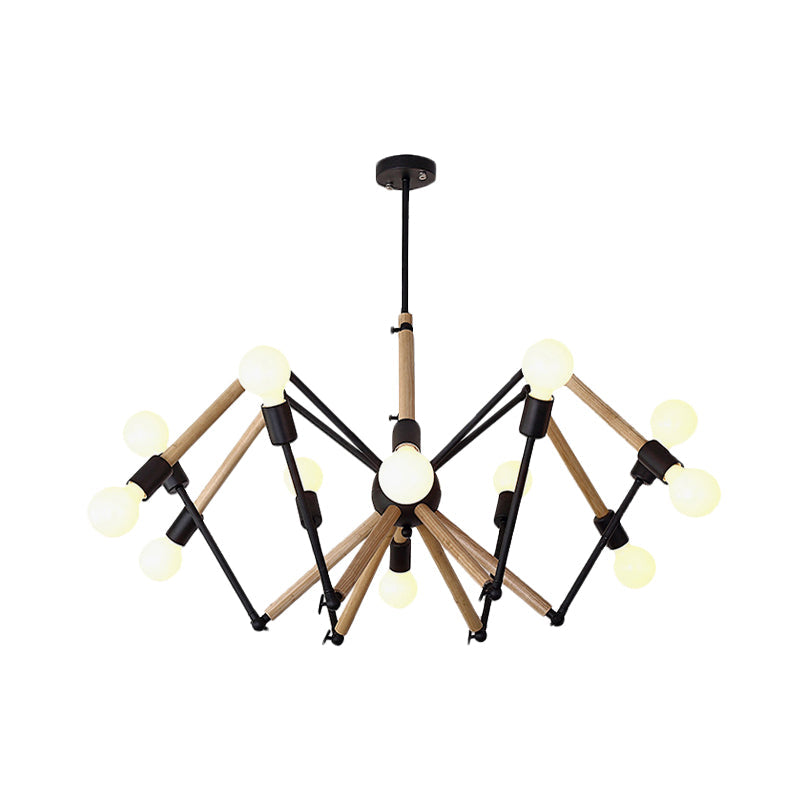 Spider Shape Suspension Light - Contemporary Metal Chandelier For Living Room (8/10/12/16-Head)