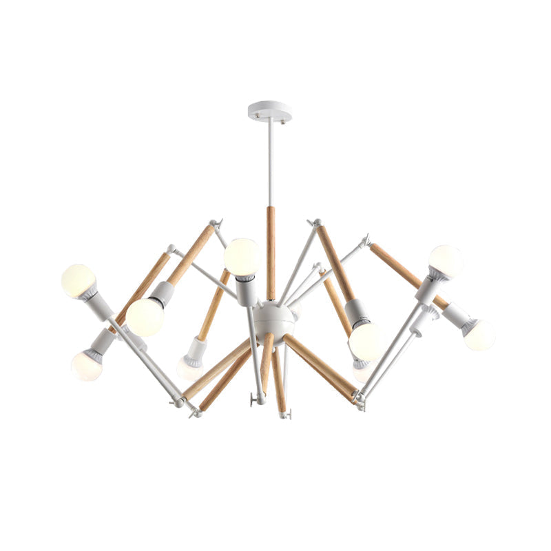 Spider Shape Suspension Light - Contemporary Metal Chandelier For Living Room (8/10/12/16-Head)