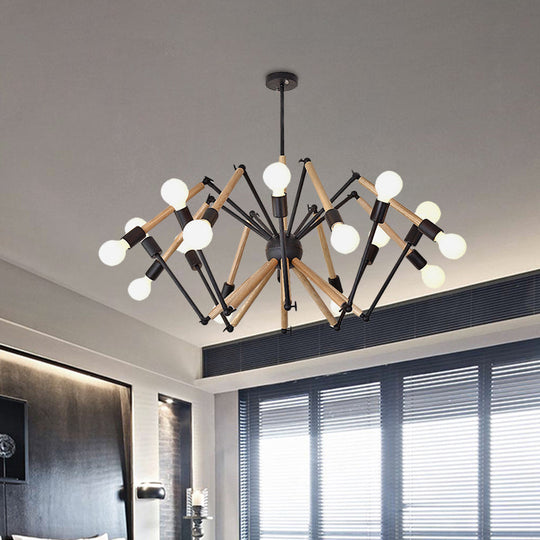 Spider Shape Suspension Light - Contemporary Metal Chandelier For Living Room (8/10/12/16-Head)