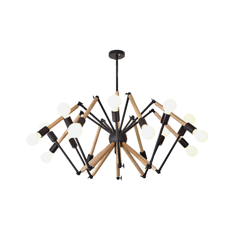 Spider Shape Suspension Light - Contemporary Metal Chandelier For Living Room (8/10/12/16-Head)