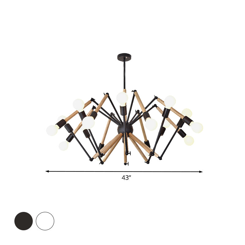 Spider Shape Suspension Light - Contemporary Metal Chandelier For Living Room (8/10/12/16-Head)