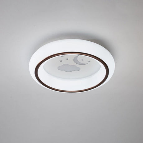 Nordic Acrylic Led Ceiling Light With Elk/Star/Hot Air Balloon Pattern - Flush Mount