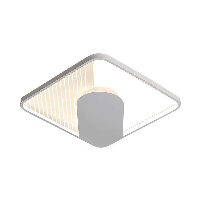 Modern Square Acrylic Led Ceiling Flush Mount Light (18/21.5) - Simple White Finish Super Thin