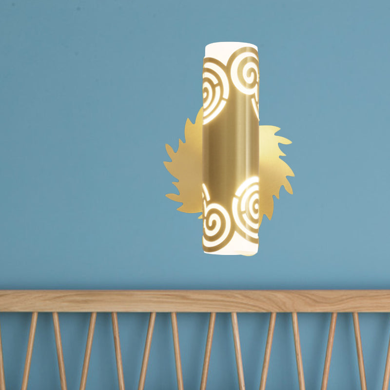 Brass Wall Mount Led Sconce Lamp - Unique Tubular Design For Bedroom Lighting