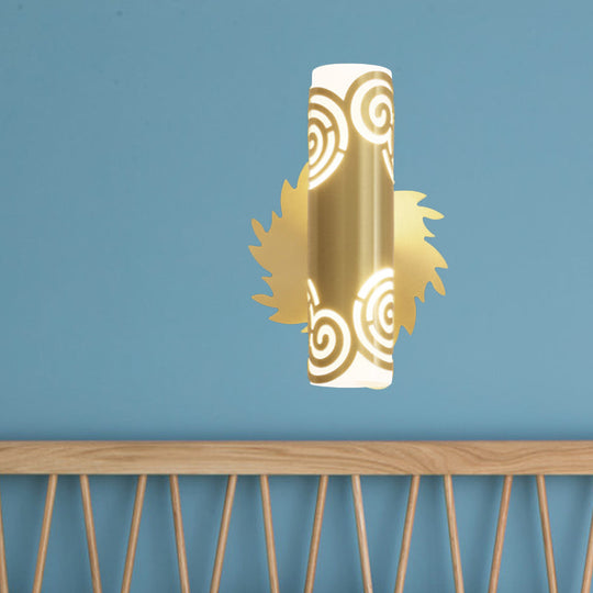 Brass Wall Mount Led Sconce Lamp - Unique Tubular Design For Bedroom Lighting