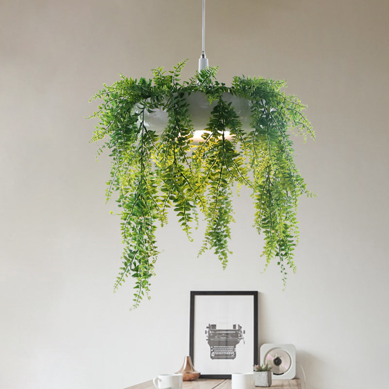 Loft Style Metal Pendant Lighting With Donut Design | 1-Bulb Hanging Ceiling Light For Balcony