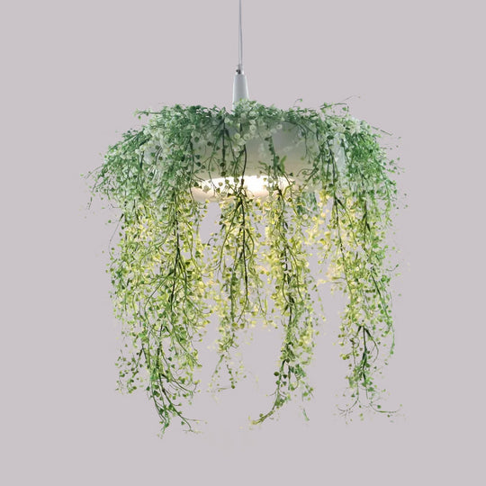 Loft Style Metal Pendant Lighting With Donut Design | 1-Bulb Hanging Ceiling Light For Balcony