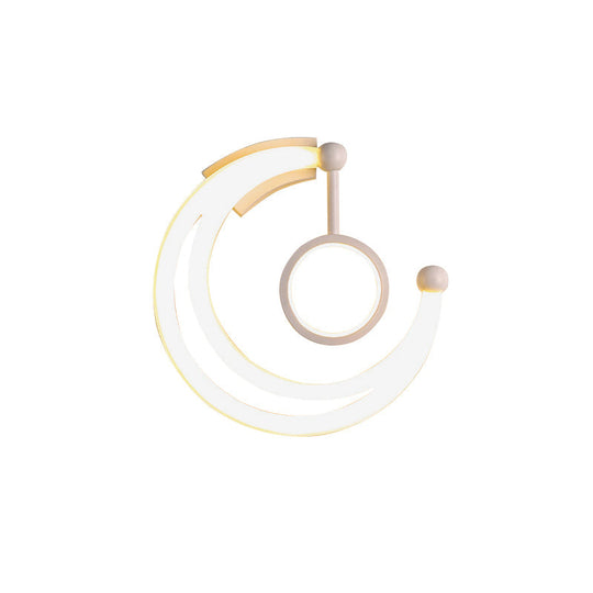 Nordic Style Crescent Wall Light: Acrylic Led Sconce For Living Room - Warm/White Lighting Fixture