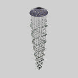 Modern Crystal Beaded Flush Mount Chandelier With 8 Lights In Chrome Finish