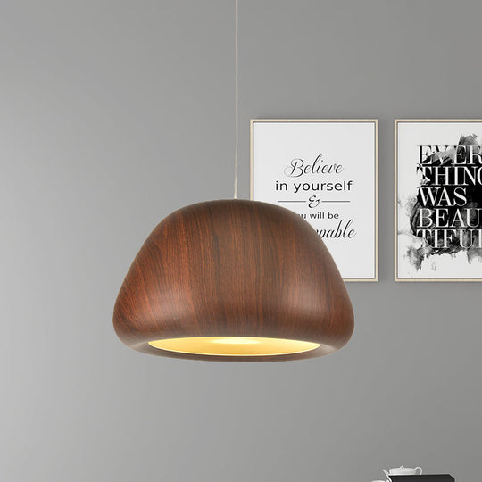 Vintage Aluminum Ceiling Hang Fixture - Green/Red Brown/Coffee Pendant Light For Living Room Bowl