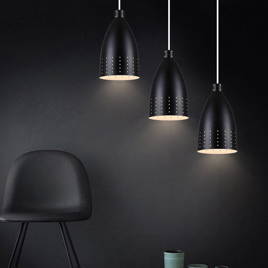 Farmhouse Aluminum Dome Pendant Lamp - Black Etched 6.5’/9’/12’ Wide 1-Light Down Lighting