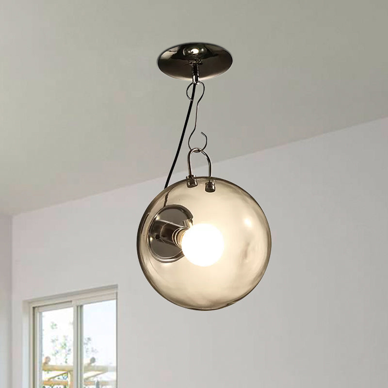 Modern 1 - Light Clear Glass Semi Flush Mount - Available In 10’ & 12’ Width