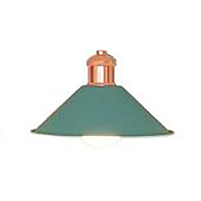 Modernist Conical Suspended Lamp - 1 Light Hanging Fixture In Black/White For Living Room Green