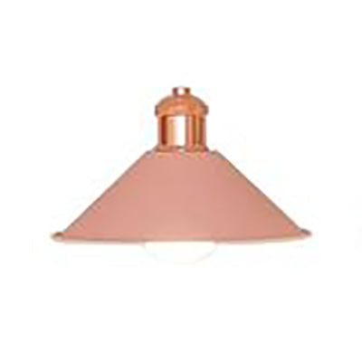Modernist Conical Suspended Lamp - 1 Light Hanging Fixture In Black/White For Living Room Pink