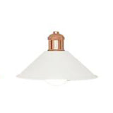 Modernist Conical Suspended Lamp - 1 Light Hanging Fixture In Black/White For Living Room White