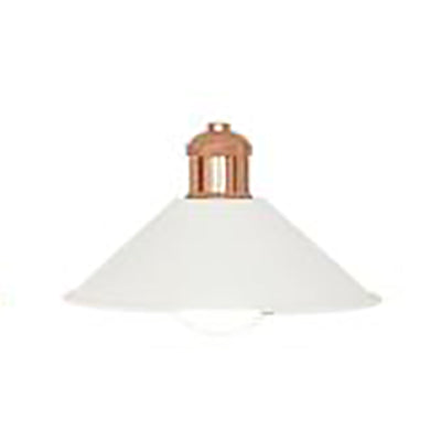 Modernist Conical Suspended Lamp - 1 Light Hanging Fixture In Black/White For Living Room White