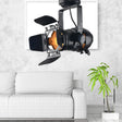 8’/12’ W Industrial Style Ceiling Light With Rotatable Head - Metal Shade Close To Lamp In