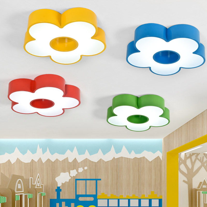 Colorful Acrylic Flower Led Ceiling Light For Kindergarten