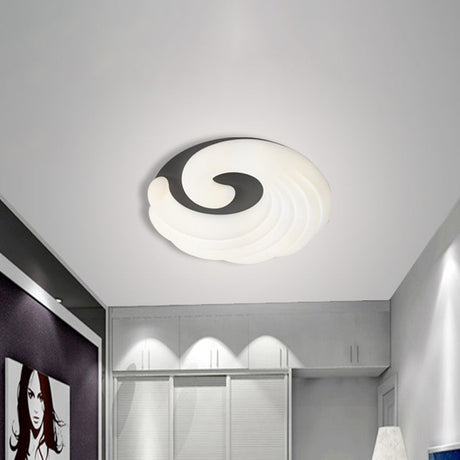 Modern Acrylic Led Flush Light Fixture In Grey/White/Blue - Cloud Design
