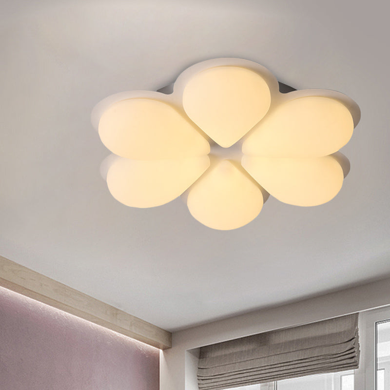 Kids Led Flush Mount Ceiling Light In Grey/White/Coffee For Bedroom