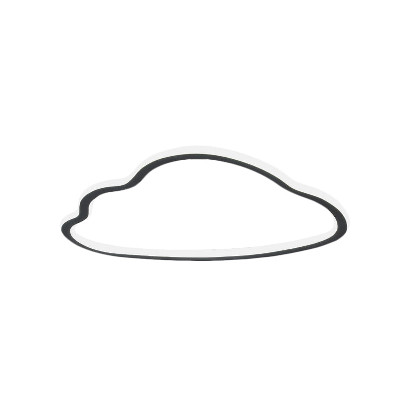 Contemporary Led Cloud Acrylic Flush Light For Bedroom Ceiling Mounted