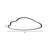 Contemporary Led Cloud Acrylic Flush Light For Bedroom Ceiling Mounted