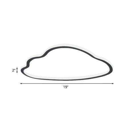 Contemporary Led Cloud Acrylic Flush Light For Bedroom Ceiling Mounted