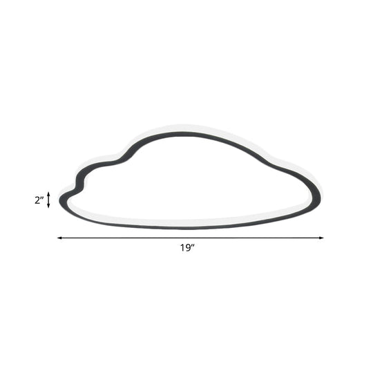 Contemporary Led Cloud Acrylic Flush Light For Bedroom Ceiling Mounted