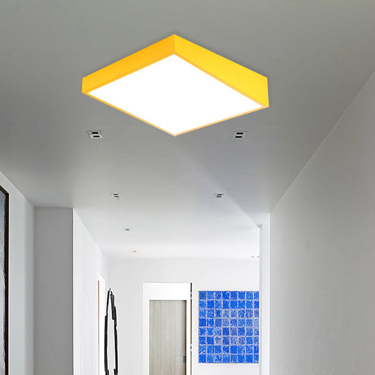 Colorful Square Led Flush Mount Ceiling Light For Kindergarten