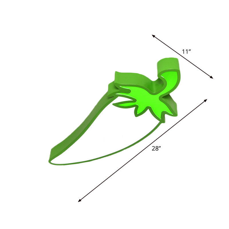 Kid’s Room Cartoon Vegetable Ceiling Mount Led Flush Light In White