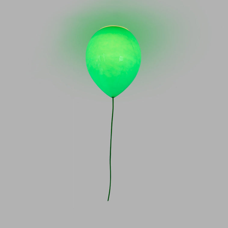 Kid’s Cartoon Balloon Glass Flush Mount Ceiling Light Fixture For Bedroom Green / 6’