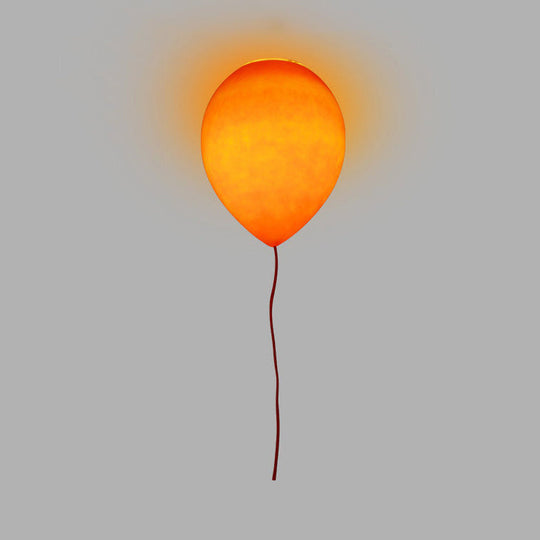 Kids Cartoon Balloon Glass Flush Mount Ceiling Light Fixture For Bedroom Orange / 6