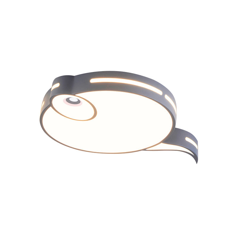 Modern Tadpole Ceiling Light - Acrylic Led Flush Mount In Gray/Blue/Pink