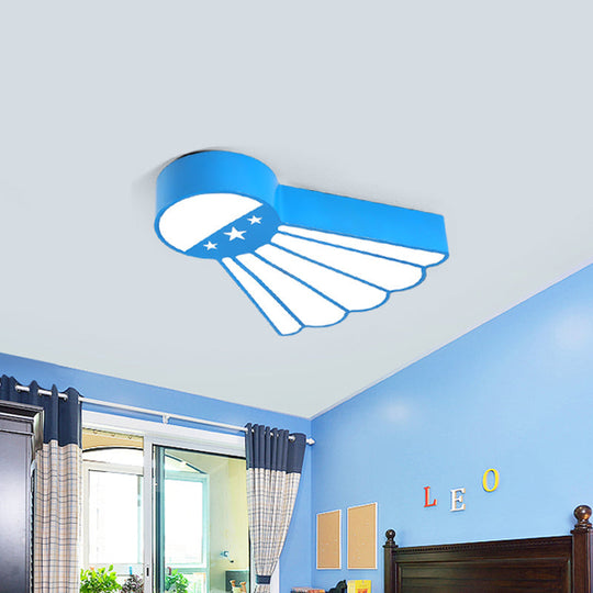 Kindergarten Ceiling Mounted Led Light For Kids Badminton Room (Blue/Green/Red) Blue