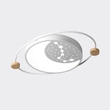 Creative Acrylic Led Flushmount Lighting: Gray/Green/White Ceiling Light With Star Pattern