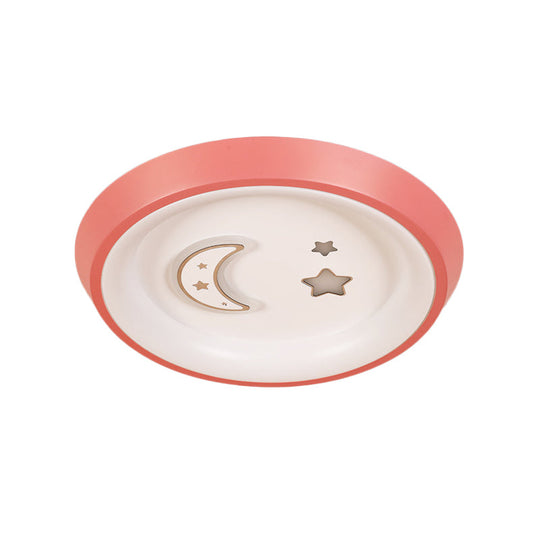 Ultrathin Ceiling Flush Light For Kids Bedroom - Acrylic Led Lamp In White With Cute Cartoon Design