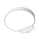 Nordic Led Flush Mount Ceiling Lamp With Acrylic Shade And White/Green/Grey Bulb Shape