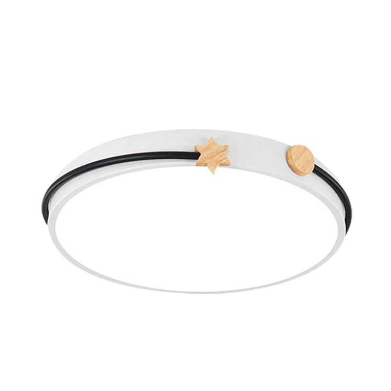 Modern Acrylic Led Ceiling Flush Lamp With Nordic Design In White/Green/Blue Shade For Living Room