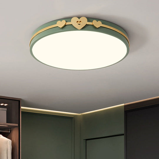 Nordic Circular Flush Lamp: Acrylic Led Bedroom Lighting In Elegant White/Black/Grey With Gold