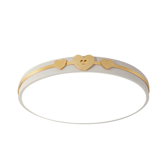 Nordic Circular Flush Lamp: Acrylic Led Bedroom Lighting In Elegant White/Black/Grey With Gold