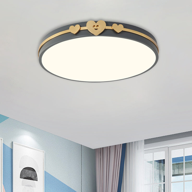 Nordic Circular Flush Lamp: Acrylic Led Bedroom Lighting In Elegant White/Black/Grey With Gold