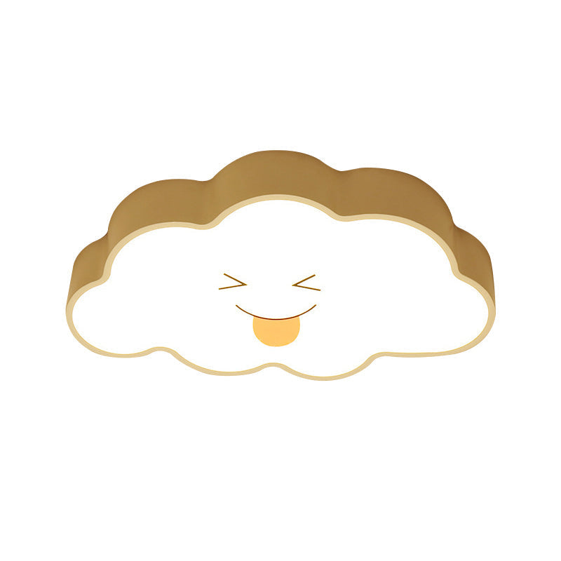Cartoon Nursery Led Ceiling Light With Cloud Acrylic Shade